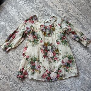 LoveShackFancy Floral Long Sleeve Dress